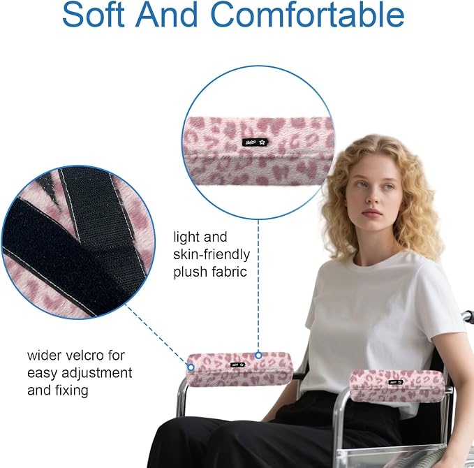 SPRING SEAON Wheelchair Armrest Covers 2 Pack Soft Memory Foam Wheelchair - Image 2