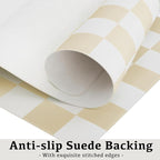 Ohocut Checkered Desk Mat, Large Cute Aesthetic Retro PU Leather Computer - Image 6