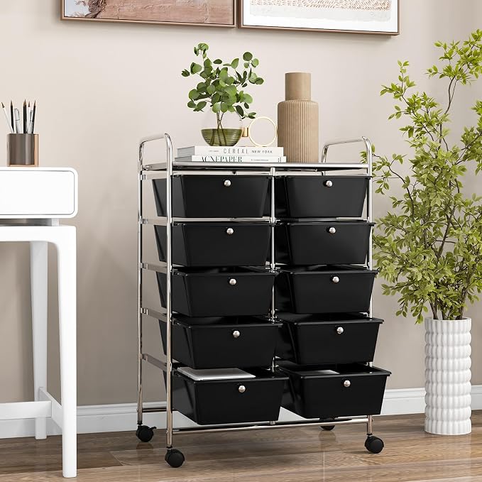 GLACER 10 Drawer Rolling Cart, Storage Cart - Image 8