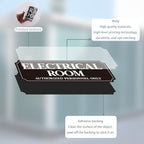 Electrical Room Door Sign for Business，Self-Adhesive Durable Modern Electrical - Image 3