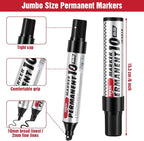 hidyuuoo 30 Pack Jumbo Size Permanent Markers Bulk Permanent Marker Set Chisel - Image 2