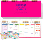 MOSA BEAR Undated Weekly Planner, 60-Week Horizontal Layout Desk Planner Daily by Unknown