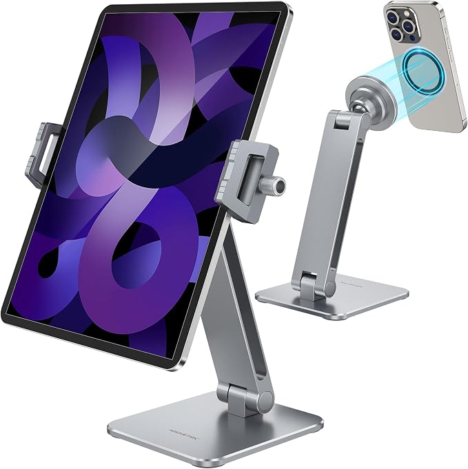 AboveTEK 2-in-1 Phone & iPad Stand, Magnetic iPad Stand by AboveTEK