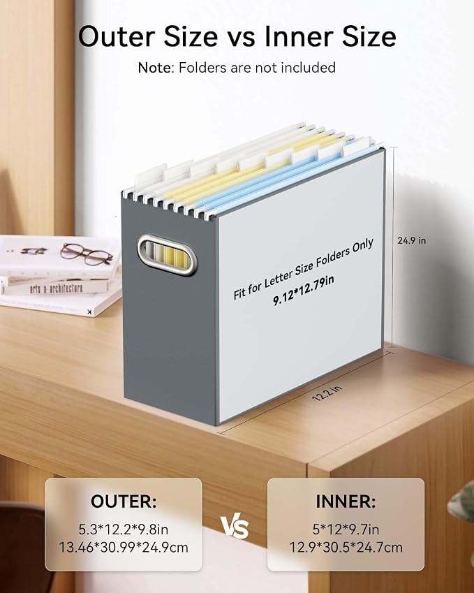 Oterri Cardboard File Organizer Box - Image 2