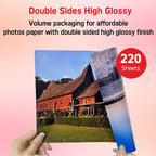 HARtwii 220 Sheets Double Side High Glossy Photo Paper 8.5x11 Inches 54lbs - Image 5
