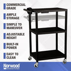 Norwood Commercial Furniture Mobile Utility AV Cart - Image 3