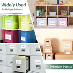 NIUBIER Storage Bin Labels, 36 Pack 3x4.5 Index Card Holder, Removable Tote - Image 4