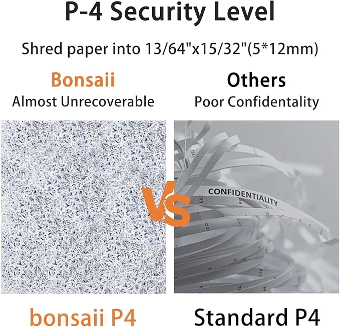 Bonsaii C266-B Micro Cut Shredder, Easy-Carry Handle, P-4 Security, 60 Min - Image 6
