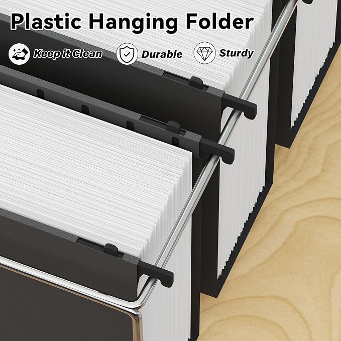 ANSOOK Extra Capacity Hanging File Folders Letter Size, 3 Inch Reinforce - Image 2