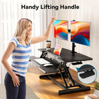 JYLH JOYSEEKER 35" Standing Desk Converter, Height Adjustable Desktop Riser - Image 5