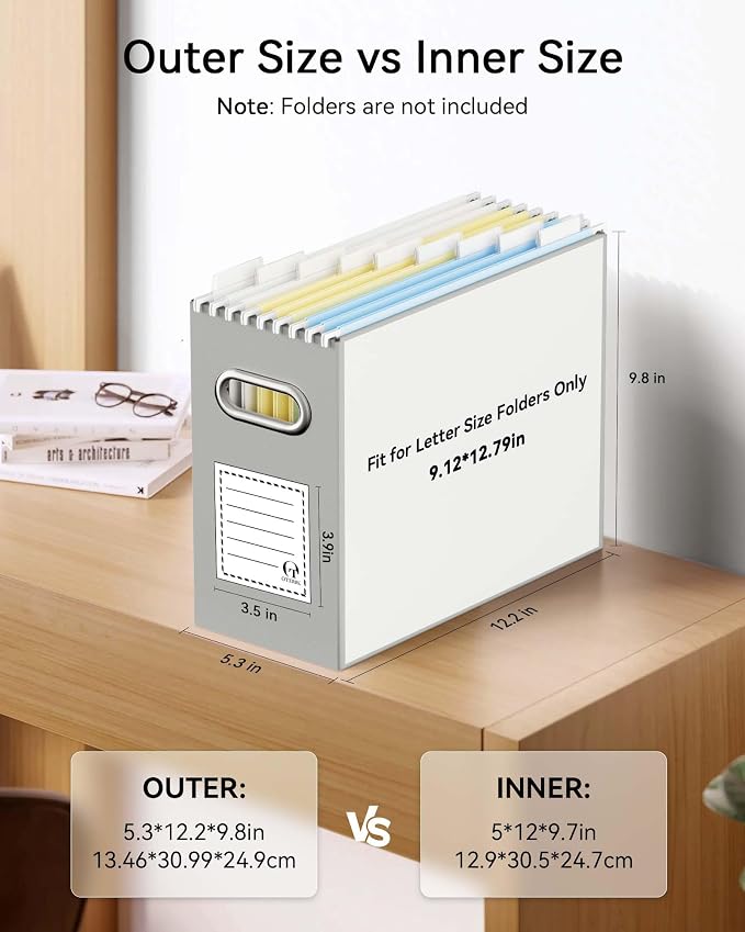 Oterri Cardboard File Organizer Box - Image 2