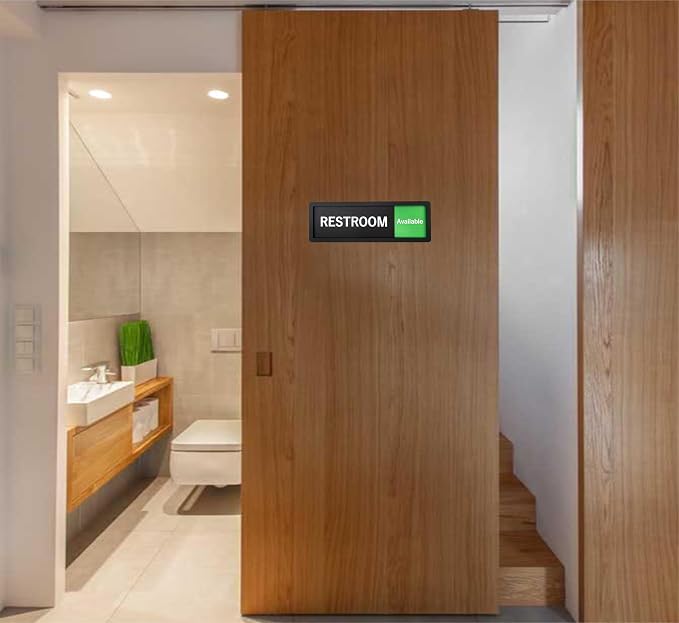 Restroom Sign – In Use/Available Slide Switch Sign ，Premium Durable Acrylic - Image 5