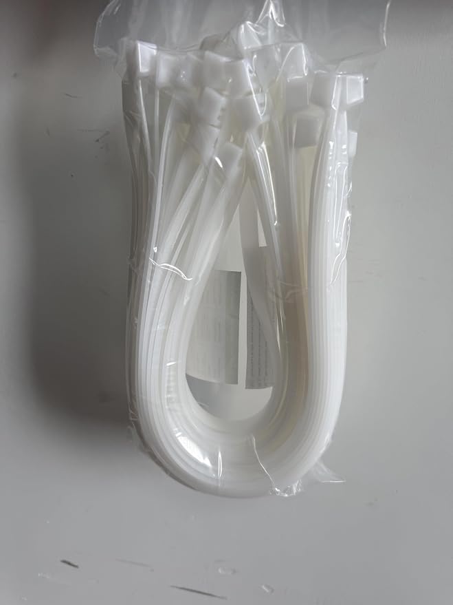 XINGO 26 inch White Zip Ties Heavy Duty 100 Pack, 200 lbs Ultra Strong Plastic - Image 4