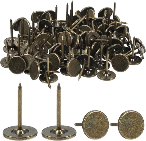 100 Pcs Heavy Duty Thumb Tacks, 7/16 Inch Flat Head Carpet Tacks, Decorative by Unknown