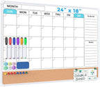 MaxGear Monthly Calendar Whiteboard Dry Erase Cork Board by MaxGear