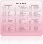 TECKNET Shortcut Mouse Pad for Excel Word PowerPoint Windows, Non-Slip by Tecknet