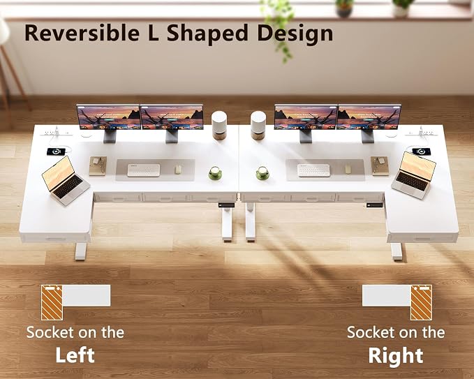 OffiGo L Shaped Electric Standing Desk - Image 6