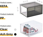 KEFA XL Shoe Storage Box, 8 PACK Shoe Boxes Clear Plastc Stackable Organizer - Image 5