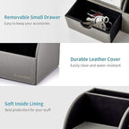 Vlando Office Desk Organizer Leather Desktop Organizer Caddy - Image 3