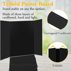 AKONEGE 3PCS Small Trifold Poster Board, 21 x 14 Inches Black Corrugated - Image 4