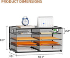 Marbrasse 5 Tier Desktop Literature Organizer, Mesh Paper Organizer Desk - Image 3