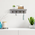 HRONRAD Rustic Key Holder for Wall, Farmhouse Wall Shelf - Image 2