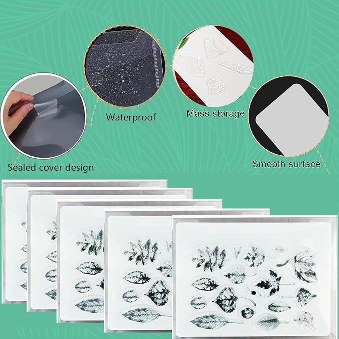 BROTOSPAC 24 PCS Clear Stamps Storage Panels, Resealable Die Cut Storage Bag - Image 4