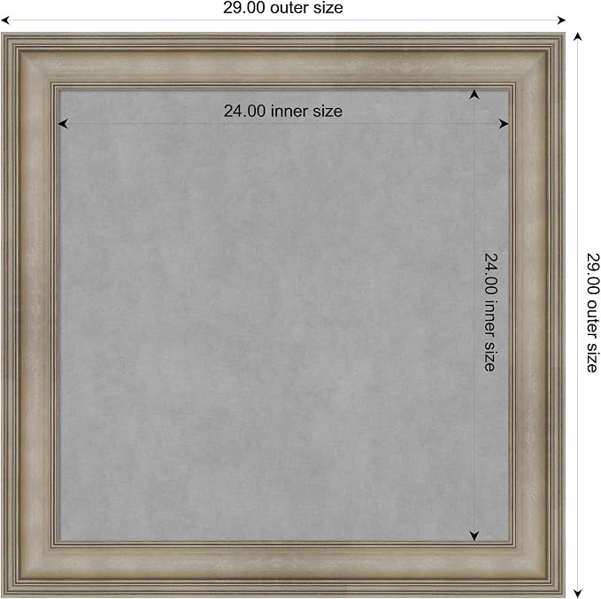 Amanti Art Silver Framed Magnetic Board 29x29 Medium Vision Board - Image 3