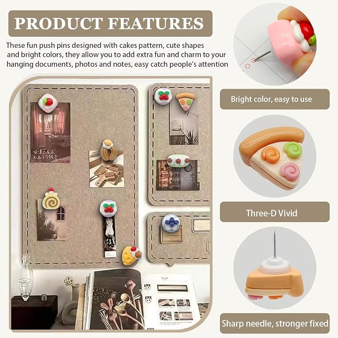 WINFA Push Pins Thumb Tacks for Bulletin Boards Decorative Pushpin for - Image 7