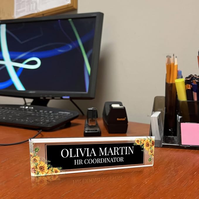 Signs ByLITA Floral Pattern Customized Nameplate | Harvest Sun Personalized - Image 5