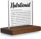 Nutritionist Gift for Women and Men, Thank You Desk Sign for Dietitian or by Pariveca