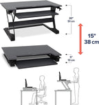 Ergotron – WorkFit-TL Standing Desk Converter, Dual Monitor Sit Stand Desk Riser - Image 4