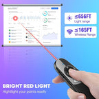 2 in 1 Type C USB Presentation Clicker Red Light, Wireless Presenter Remote PPT - Image 4