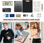 KLLVE Clipboard with Storage for Men Women, Leather Padfolio Portfolio with - Image 6
