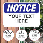 Custom Notice Sign, OSHA Sign, 12x18 Inches, Rust Free .063 Aluminum, Fade - Image 4