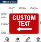 Custom Arrow, Custom Directional Sign, Left Arrow, 10x14 Inches, Rust Free .040 - Image 6