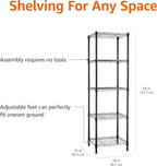 Amazon Basics 5-Shelf Tower Adjustable Storage Shelving Unit, 16 D x 16 W x 54 - Image 3