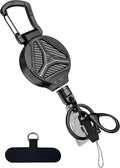 KAHETA Retractable Keychain Heavy Duty Carabiner Badge Holder Clip by Unknown