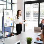 MAKELLO Rolling Whiteboard on Wheels 36x24 in, Double Sided Mobile White Board - Image 6