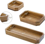 MyGift Premium Solid Acacia Wood Octagonal Desk Organizer Trays Office - Image 5