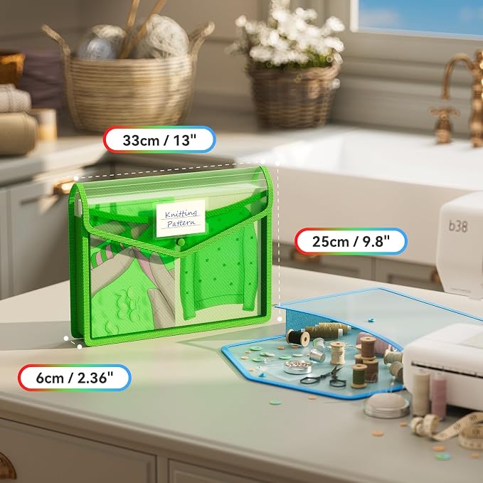 ABC life 6-Pack Plastic Expanding File Folder, Translucent Envelopes - Image 5