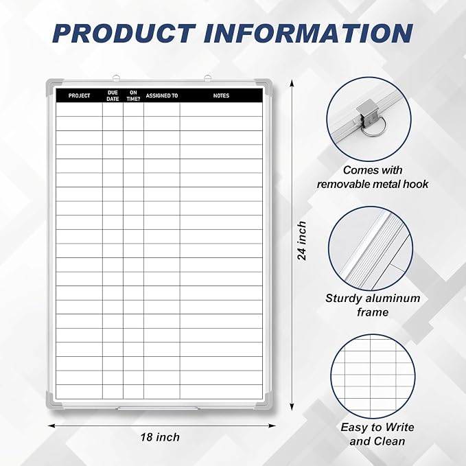 Lincia Aluminum Frame Dry Erase Board - Image 2