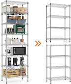 M MZG 8 Tier 2000 lbs Storage Rack Metal Wire Shelving Unit, Storage Standing - Image 4