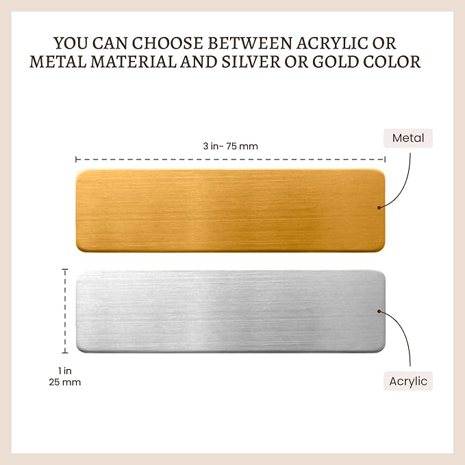 Custom Engraved Name Tag Badges Identification Personalized - Image 9
