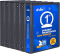 3 Ring Binder 1 Inch, ViVin Sturdy 1"-Round Ring Binder by ViVin