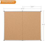 VIZ-PRO Large Cork Bulletin Board/Foldable Noticeboard, 48 X 48 Inches - Image 2