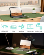 YSAGi Leather Desk Protector, Office Mat, Large Mouse Pad, Non-Slip PU Leather - Image 6