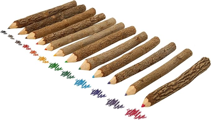 BSIRI Professional Coloring Pencils Assorted-Stick Twig Outdoor Colored Wooden - Image 4