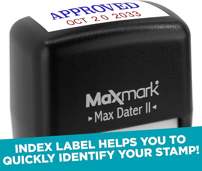 MaxMark Self-Inking Rubber Date Office Stamp - Image 3