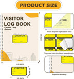 1 Pack Visitor Badges with Carbon Copy Visitor Stickers Letter Size Visitor Log - Image 2